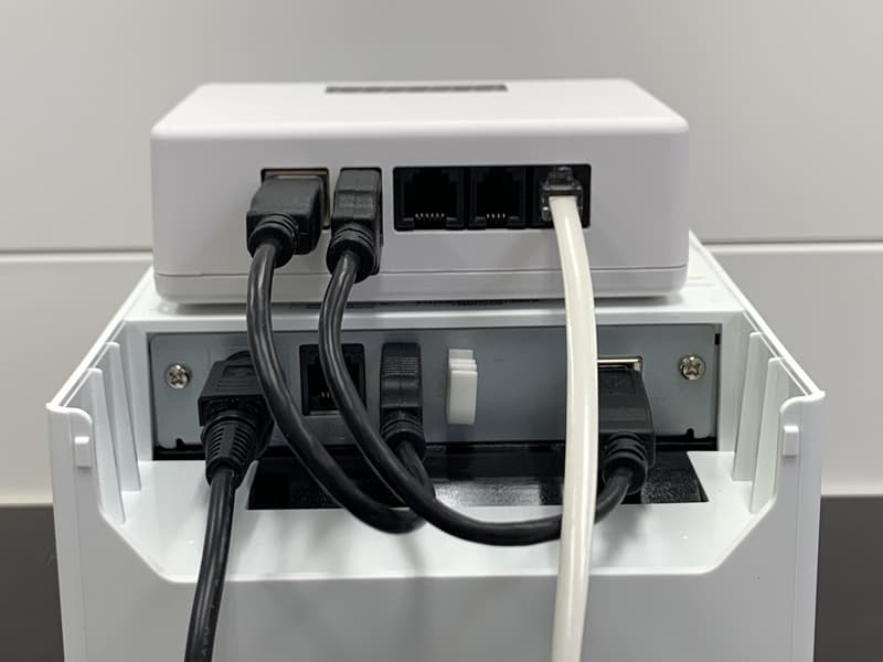 ボタン式整理券発券機 コントロールユニット装着時